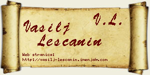 Vasilj Leščanin vizit kartica